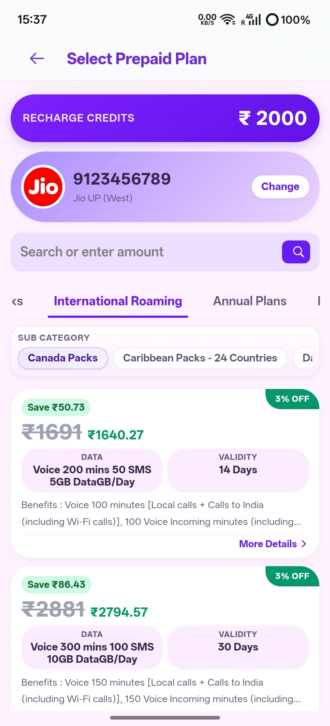 Choose prepaid plan
