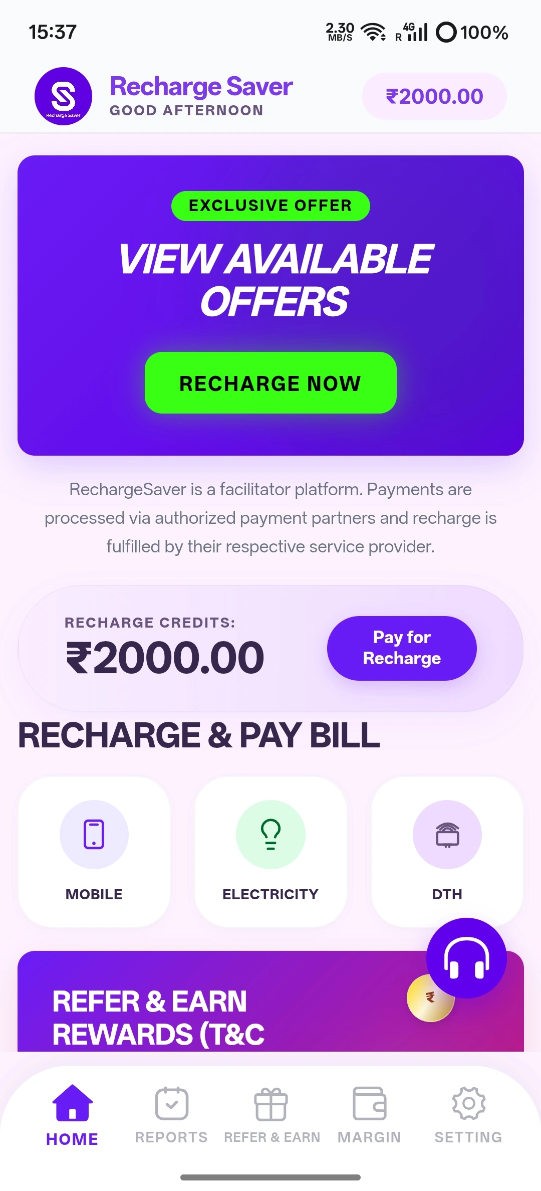 RechargeSaver app preview