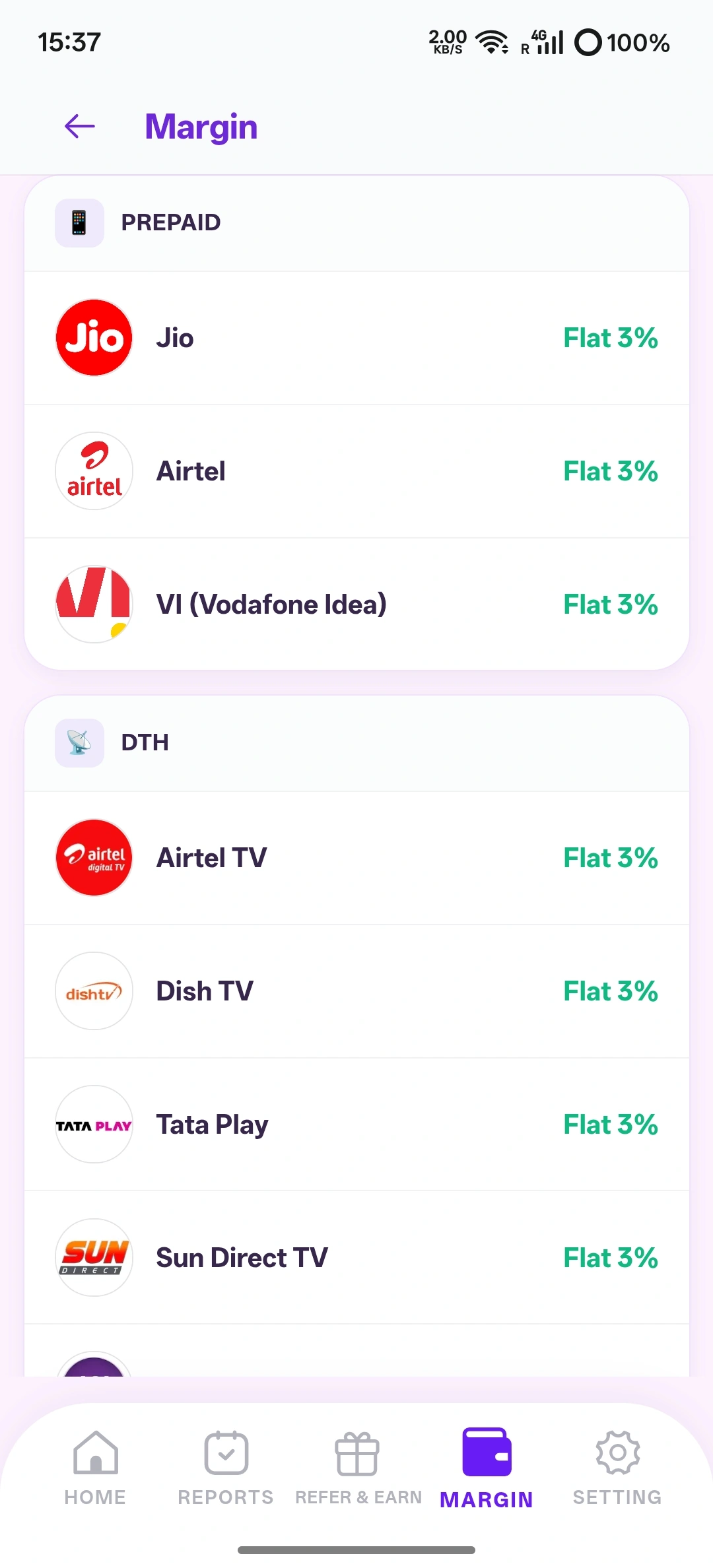 Savings and margin details